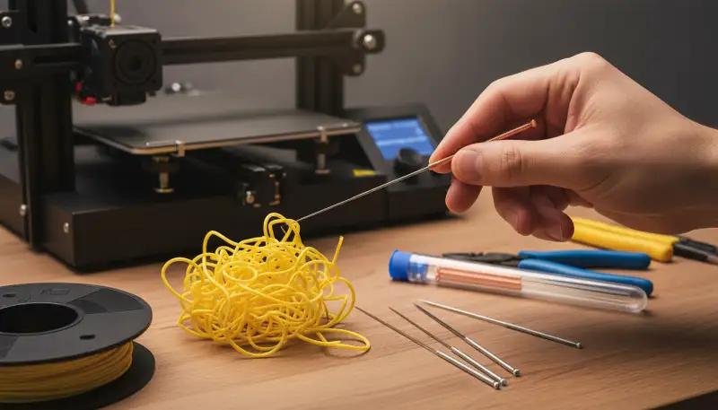 Wenn die 3D Drucker Nozzle verstopft